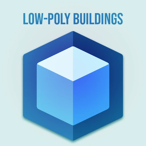 Low Poly Buildings Logo