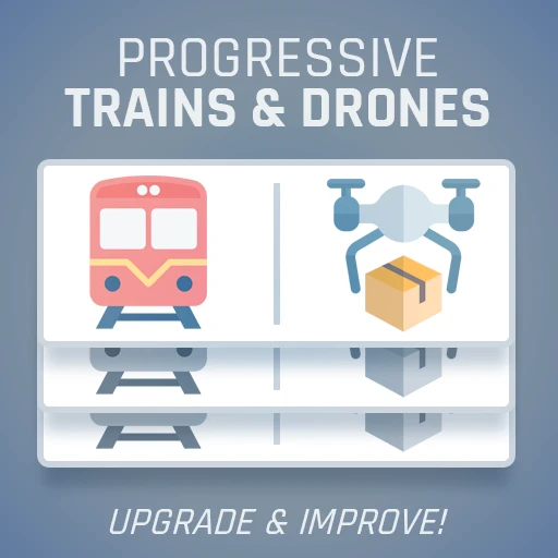 Progressive Trains And Drones Logo
